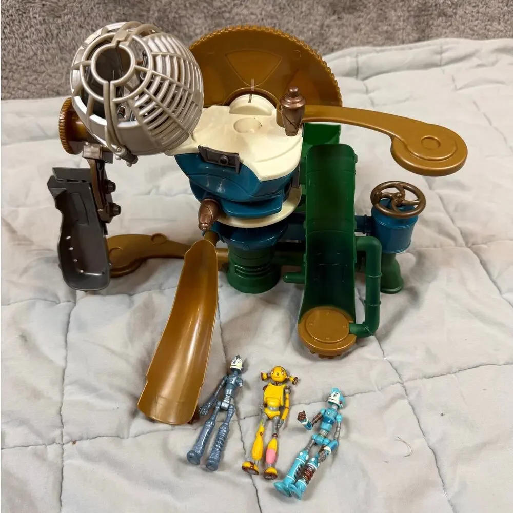 Robots Pod Escape Playset Mattel Movie Toy + 3 Action Figures
